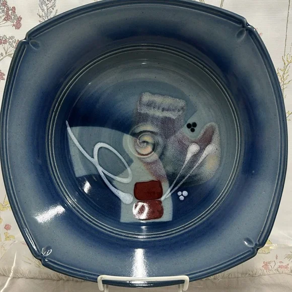 VTG pacific NW modernist James brooks studio art potter large shallow bowl
